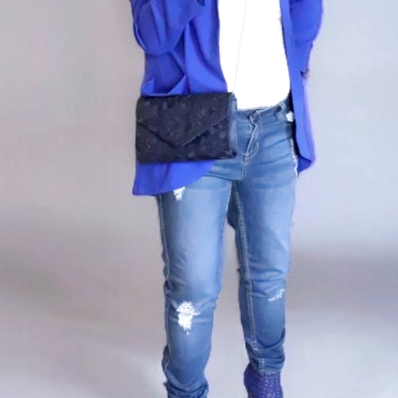 GUESS WOMENS LOW RISE POWER SKINNY CINDY FIT SIZE 31" BLUE JEANS - Picture 3 of 5